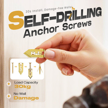 ⏰LIMITED TIME 50% OFF🛠️Over 55K+ SOLD!🔥Self-drilling anchors Screws Screws，Drill, Fix, Hold. No Extra Tools Needed🔩🏠✨