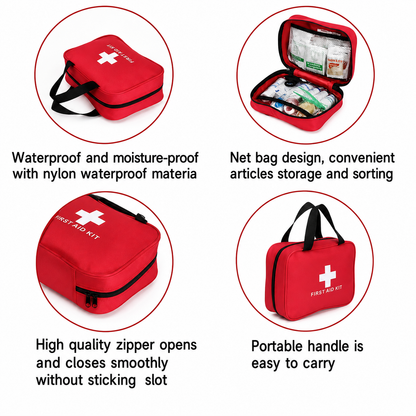 🚨Botiquín de primeros auxilios: kit de primeros auxilios para traumatismos de alta calidad, impermeable y portátil, adecuado para diversas situaciones de emergencia