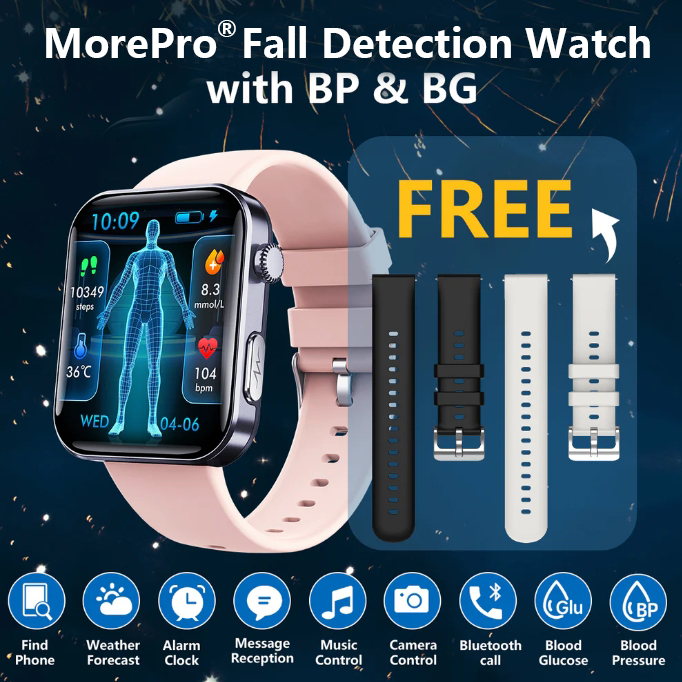 Best Upgrade PulseMax Fall Detection Watch With Blood Glucose+Blood Pressure Monitoring+Calls 2026