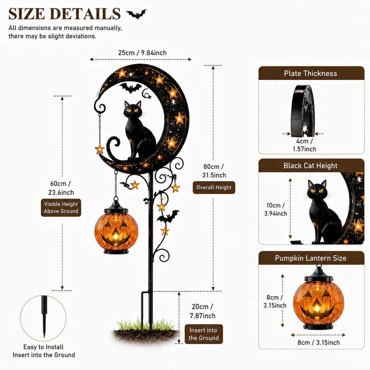 🎃 Halloween Early Bird Sale🌙 49% OFF Pumpkin Moon Garden Stake Light
