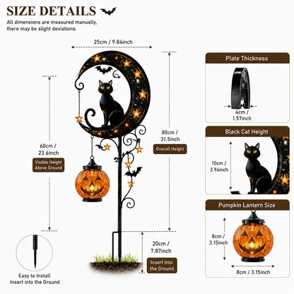 🎃 Halloween Early Bird Sale🌙 49% OFF Pumpkin Moon Garden Stake Light