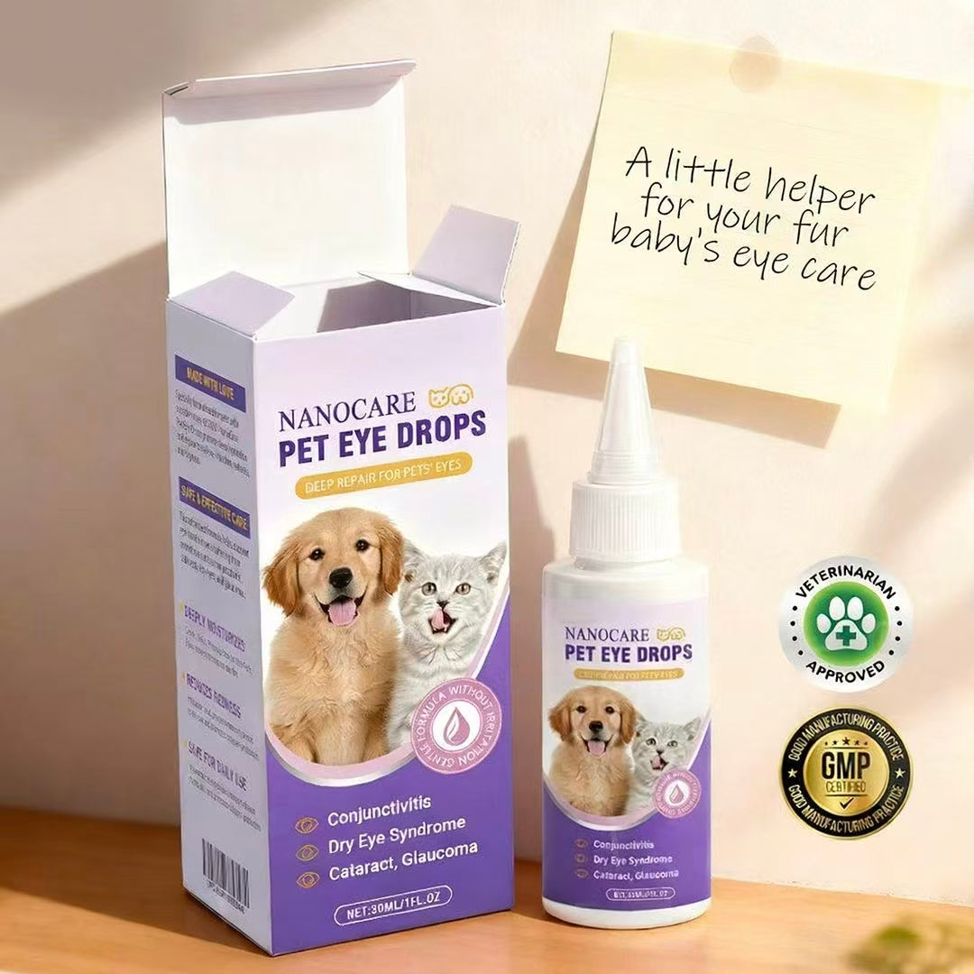 👩‍⚕️ NanoCare Pet Eye Drops ☑️ FDA Approved | Relieves Conjunctivitis, Dry Eyes, Cataracts, and Keratitis🐶