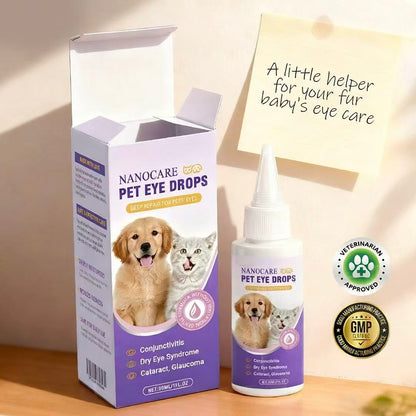 👩‍⚕️ NanoCare Pet Eye Drops ☑️ FDA Approved | Relieves Conjunctivitis, Dry Eyes, Cataracts, and Keratitis🐶