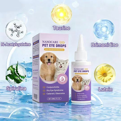 👩‍⚕️ NanoCare Pet Eye Drops ☑️ FDA Approved | Relieves Conjunctivitis, Dry Eyes, Cataracts, and Keratitis🐶