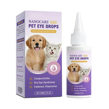 👩‍⚕️ NanoCare Pet Eye Drops ☑️ FDA Approved | Relieves Conjunctivitis, Dry Eyes, Cataracts, and Keratitis🐶