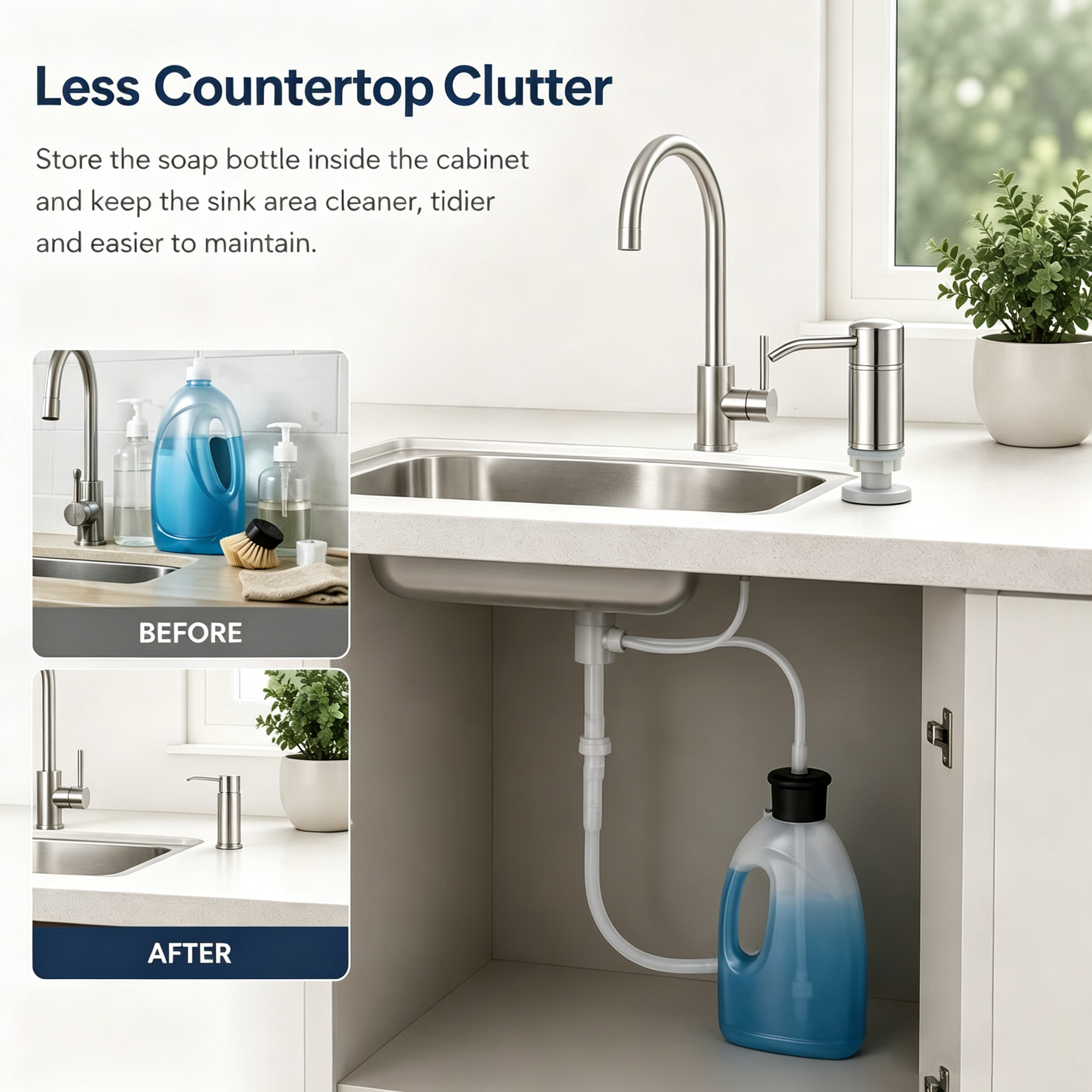 🔥Last Day 50% OFF - 🫧Kitchen Sink Soap Dispensers✨