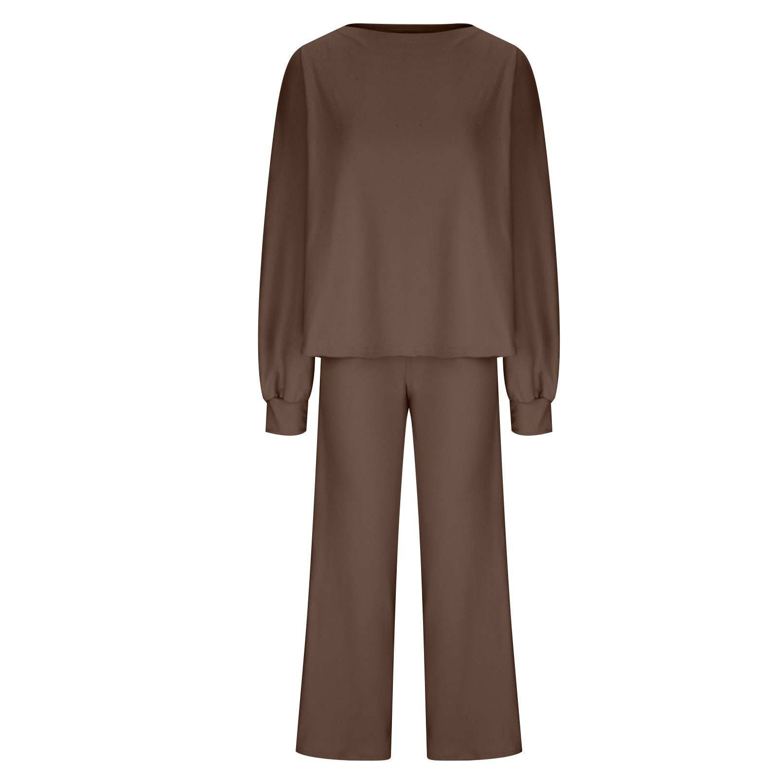 Womens Fall Winter Casual Solid Knitted 2 Piece Sets Long Sleeve Hoodie