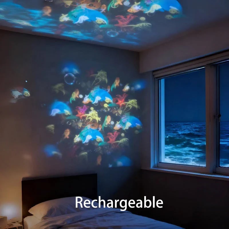 🌊 Dynamic Ocean Wave Projector Light – Rotating LED Room & Ceiling Lamp