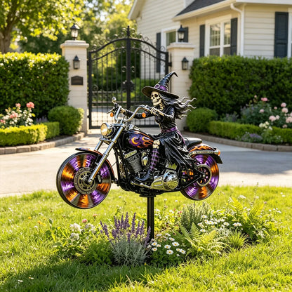 🎃 BikerSpooky Halloween Motorcycle Garden Windmill 🏍️