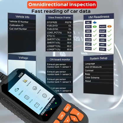 V520 OBD2 Car Diagnostic Scanner with Live Data