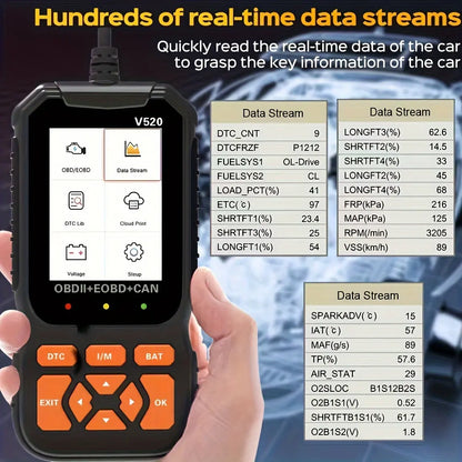 V520 OBD2 Car Diagnostic Scanner with Live Data