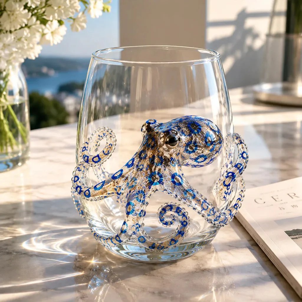 ⏰Last day Promotion 🎁The Perfect Beach House Gift🌊3D Ocean Animal Artisan Glassware Collection