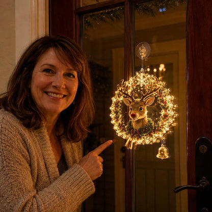 ✈️Last Day 50% OFF✨🎄Lighted Christmas Window Decoration with Suction Cup | Warm LED Window Light with Double-Layer Design & Multiple Festive Styles ✨