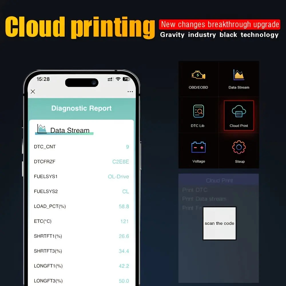 V520 OBD2 Car Diagnostic Scanner with Live Data