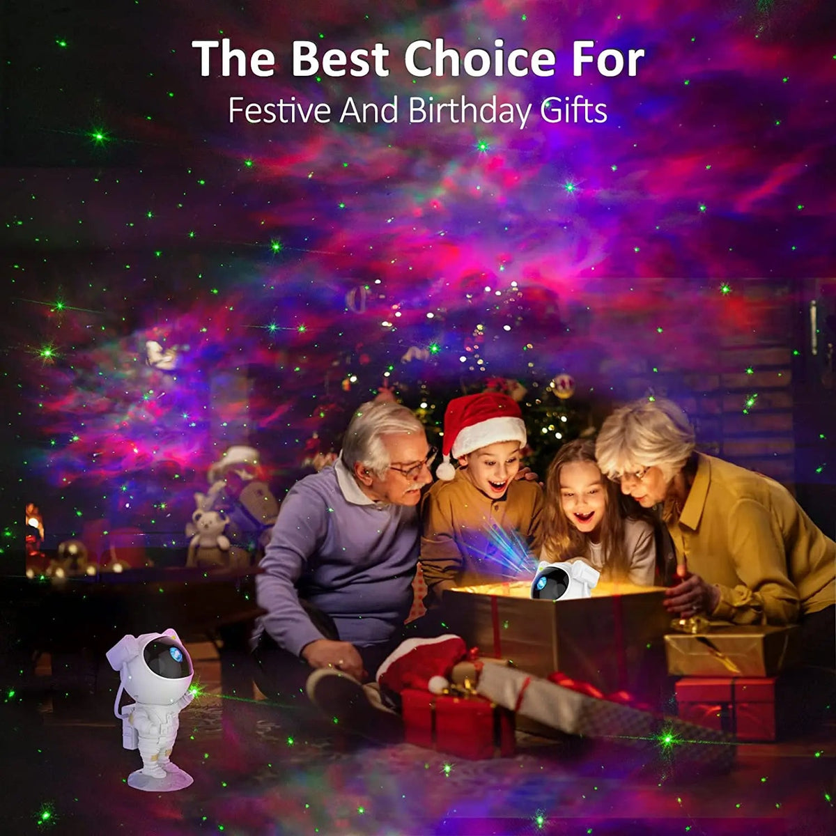 🌌 Astronaut Galaxy Projector – Turn Any Room Into a Starry Universe