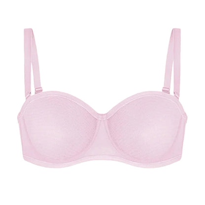 Strapless Mesh Underwire Balconette Bra