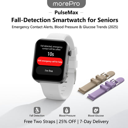 Best Upgrade PulseMax Fall Detection Watch With Blood Glucose+Blood Pressure Monitoring+Calls 2026