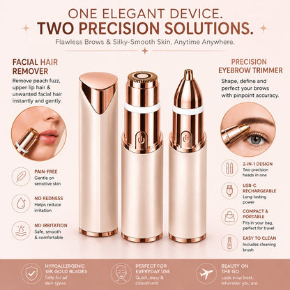 Vilyro– 2-in-1 Eyebrow & Facial Hair Trimmer