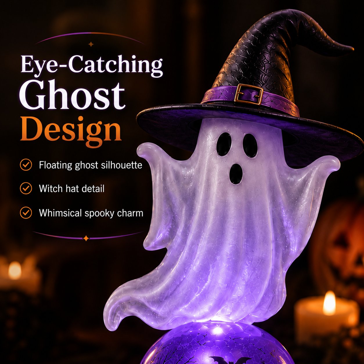 🔥 52% OFF – Halloween Raven Crystal Ball Light Decor 🎃👻