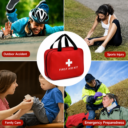 🚨Botiquín de primeros auxilios: kit de primeros auxilios para traumatismos de alta calidad, impermeable y portátil, adecuado para diversas situaciones de emergencia