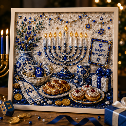 🎁DIY Hanukkah Pearl Art Kit ✨