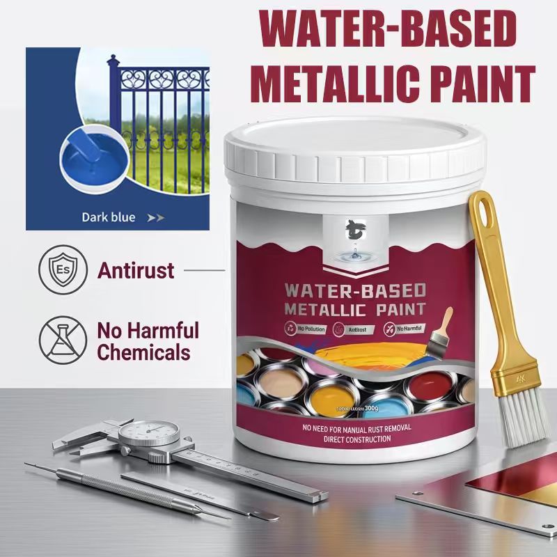 ⏳Time-Limited Special🔨Rust Converter Metallic Paint – One coat stops rust, no sanding, no fumes🛡️