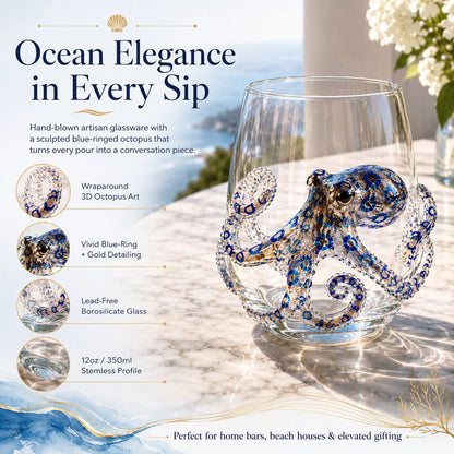 ⏰Last day Promotion 🎁The Perfect Beach House Gift🌊3D Ocean Animal Artisan Glassware Collection