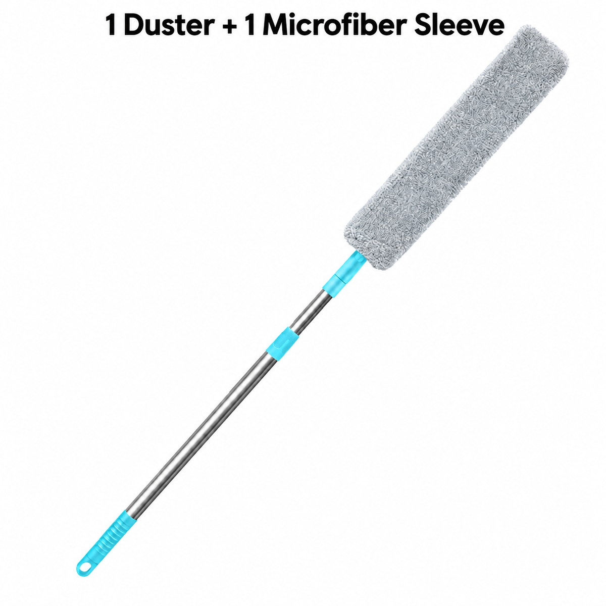 🧹 Flexible Microfiber Gap Duster – Extendable Cleaning Tool with Washable Replacement Pads