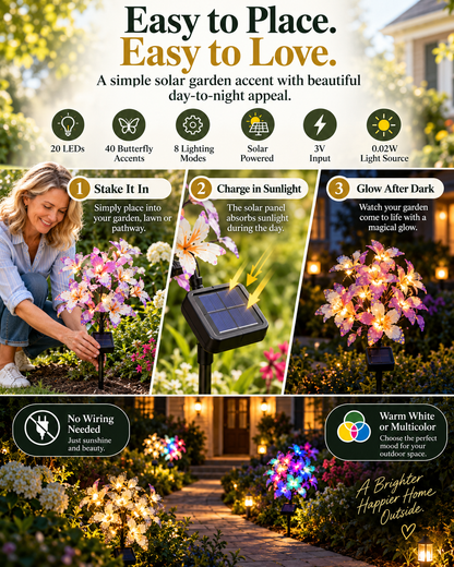 🦋✨ 50% OFF – Solar Butterfly Garden Lights | Beautiful by Day, Magical After Dark