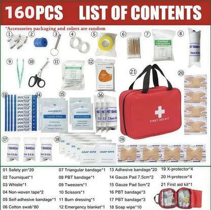 🚨First Aid Kit – High-quality, waterproof, and portable trauma first aid kit, suitable for various emergency situations