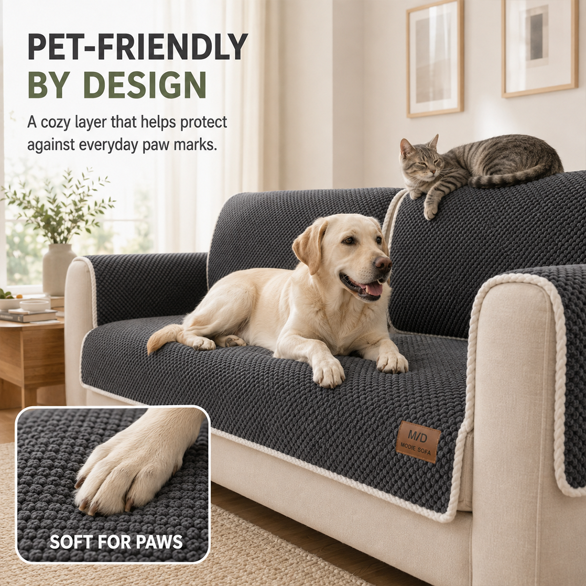 🔥Removable Sofa Cover,⭐ Non-Slip Polyester