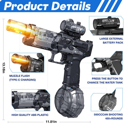 💦 Automatic Electric Water Blaster – High-Capacity Space Ring Pistol for Summer Beach & Pool Play ☀️