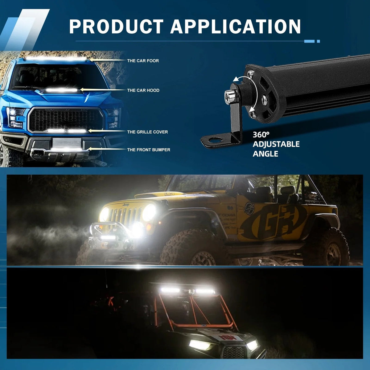 Single Row Ultra-Slim Spot Flood LED Light Bar