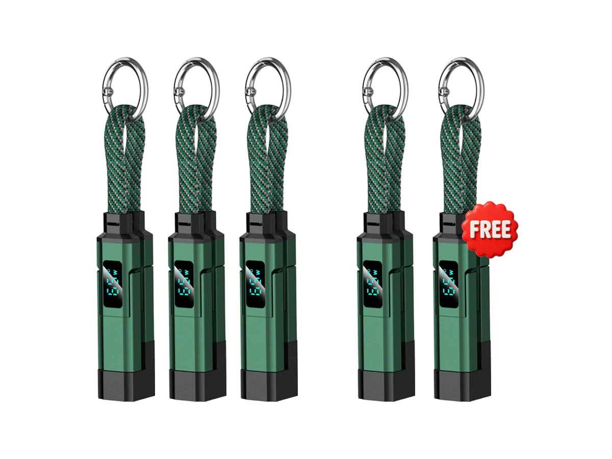 ⏰Limited Time SALE 50% OFF🔥4-in-1 Digital Display Keychain Charging Cable