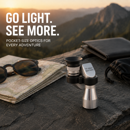 🏅🔭 10×20 Mini Monocular Phone Telescope – Pocket Long-Distance Viewer with Adjustable Smartphone Clip