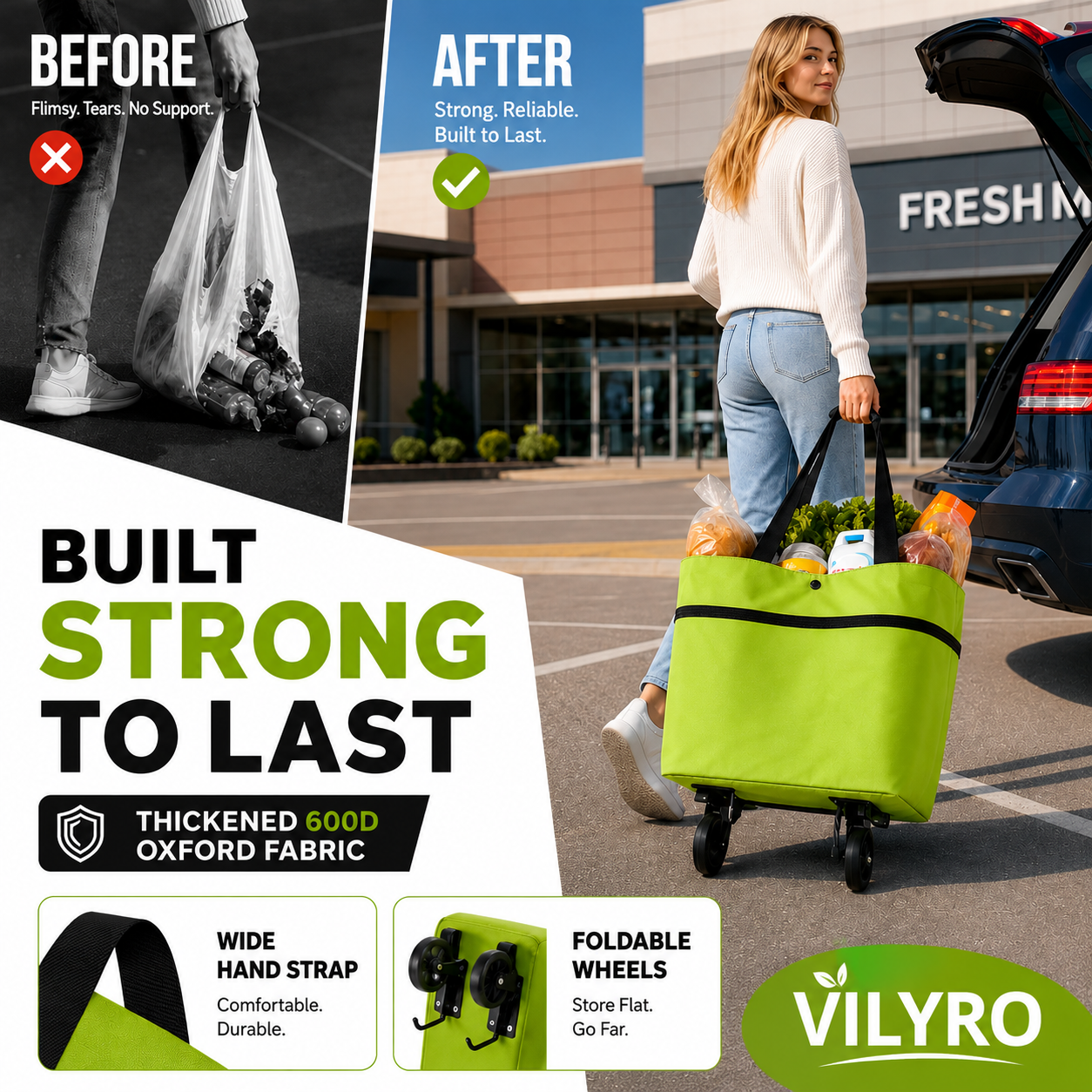 🔥HOT SALE 50% OFF🔥Foldable 2-in-1 Shopping Bag