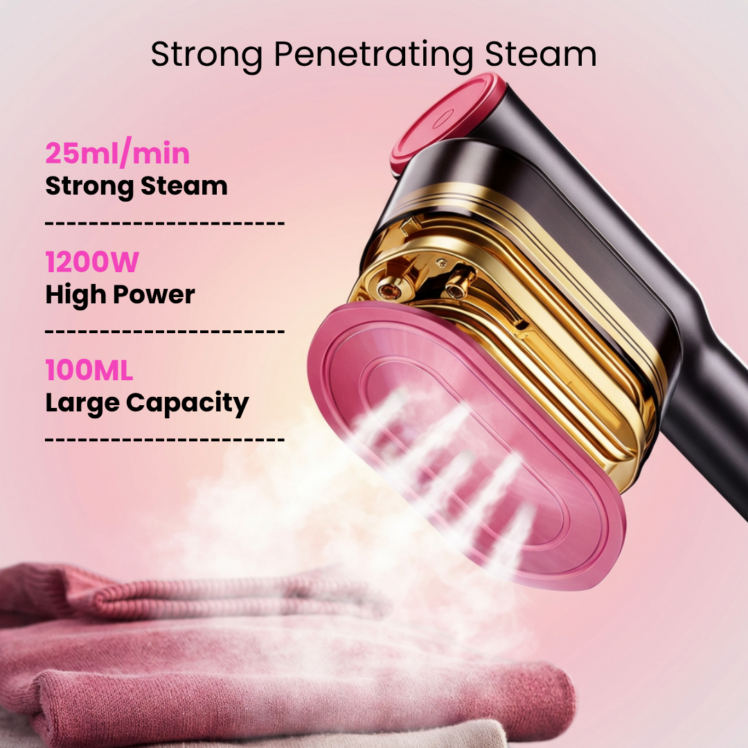 Portable 2-in-1 Rotating Clothes Steamer & Iron
