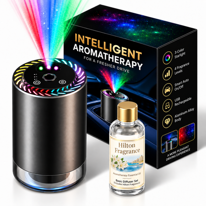 Smart Car Fragrance Diffuser – 3-Color Starlight & Auto On/Off
