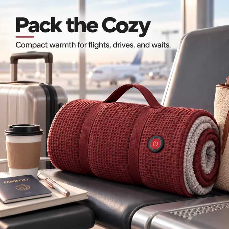 💟8-Zone Wearable Heated Blanket❄️ –  ♨️Cozy Shawl with 3 Heat Levels & USB Power