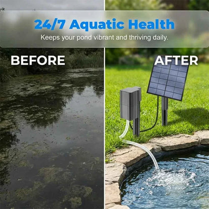 🔥Last Day 48% OFF🌿Solar Pond Aerator with Air Pump🐟