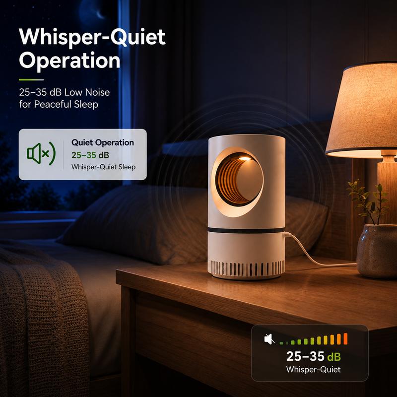🦟 UV Mosquito Trap – Quiet, Powerful Suction for Indoor Use