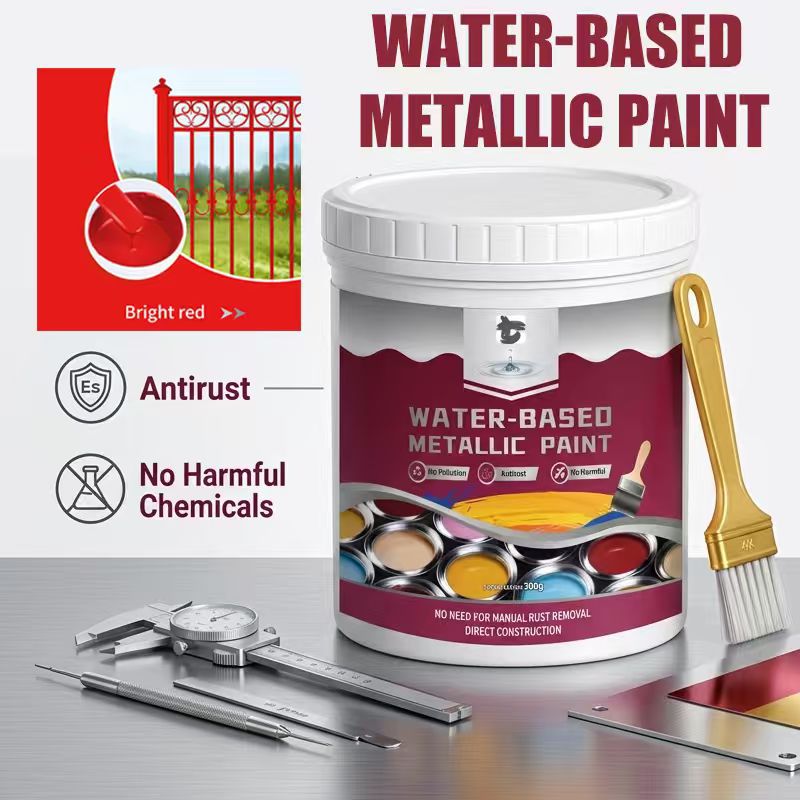 ⏳Time-Limited Special🔨Rust Converter Metallic Paint – One coat stops rust, no sanding, no fumes🛡️