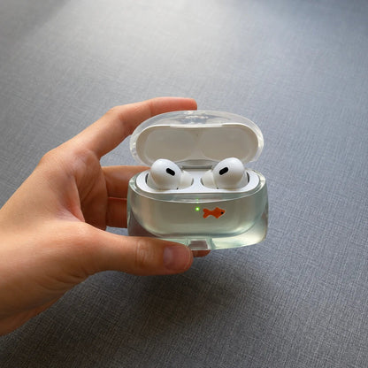🐠 Goldfish Aquarium AirPods Case – Cute Transparent Protective Cover