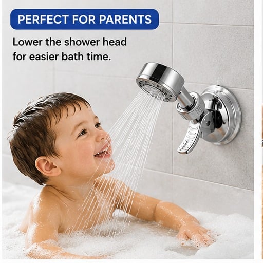 🔥2pcs Adjustable Shower Head Holders Removable Suction Cup 🔥Shower Head Bracket No Drill Shower Head Bracket