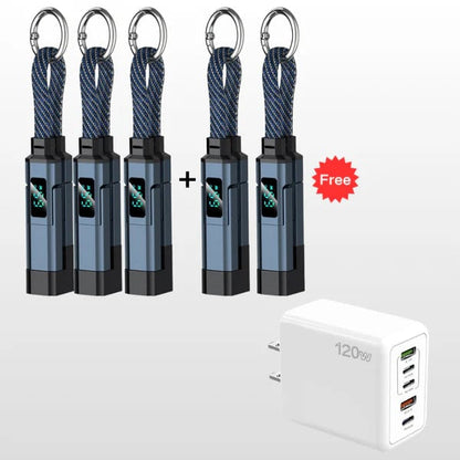 ⏰Limited Time SALE 50% OFF🔥4-in-1 Digital Display Keychain Charging Cable