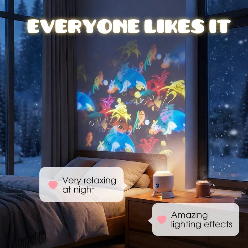 🌊 Dynamic Ocean Wave Projector Light – Rotating LED Room & Ceiling Lamp