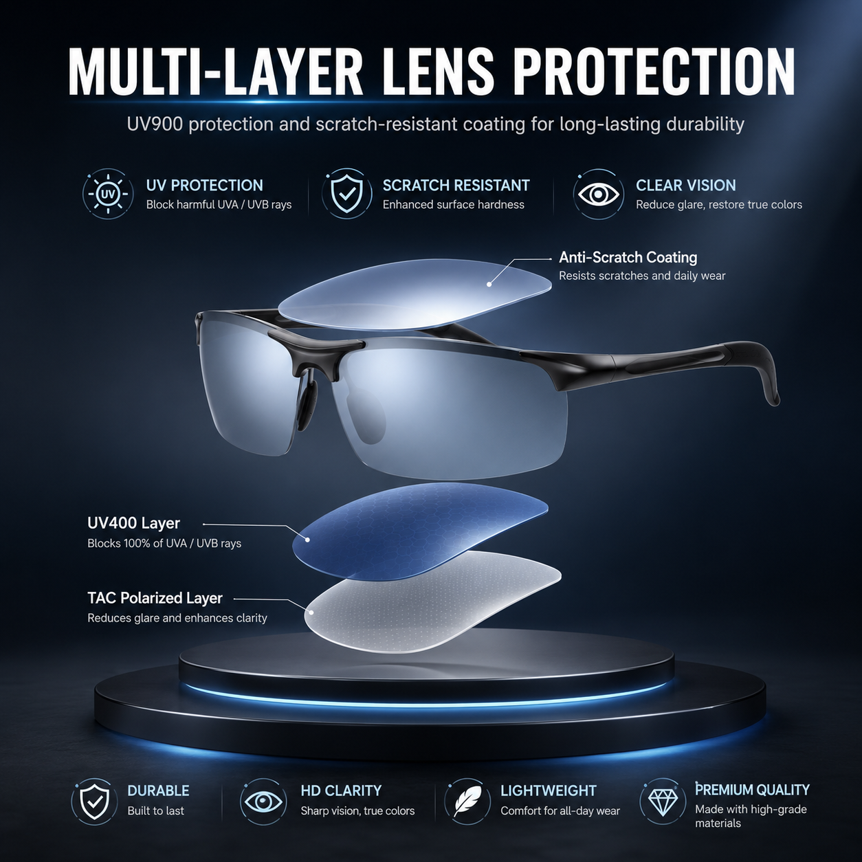 🎉2026 Hot Sale🎁New-Photochromic Sunglasses with Anti-glare Polarized Lens