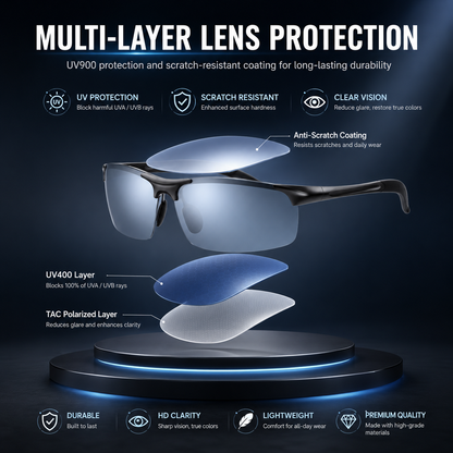 🎉2026 Hot Sale🎁New-Photochromic Sunglasses with Anti-glare Polarized Lens