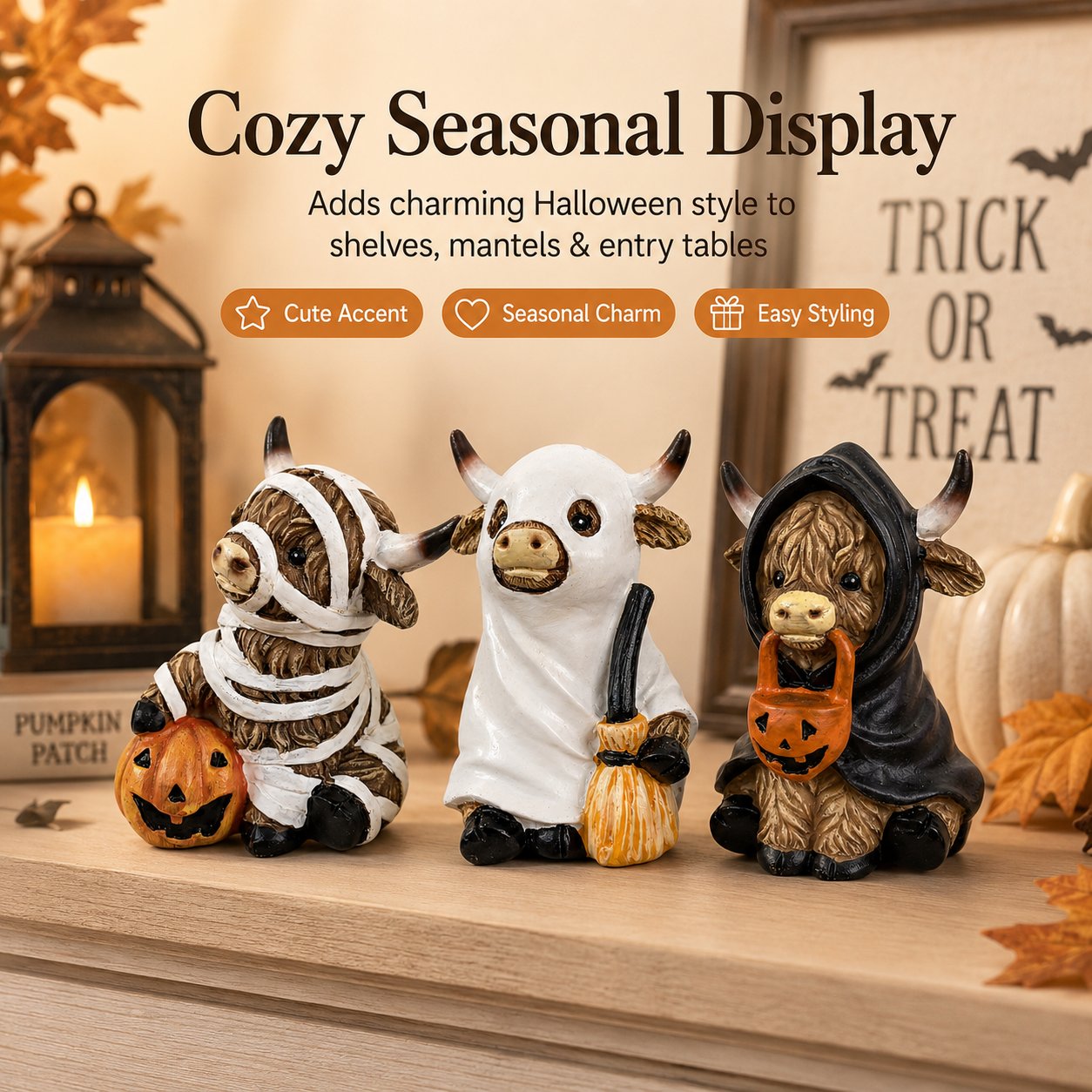 🎃Last Day 60% OFF🐮 Bring Home the Cutest Highland Cow Halloween Vibe