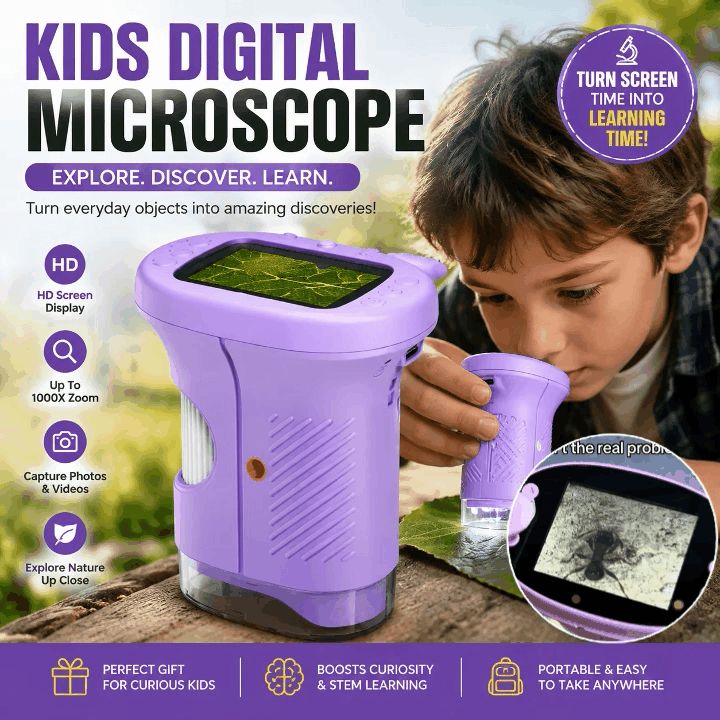 🔬 Pocket Microscope Camera For Kids – Turn Screen Time Into Discovery